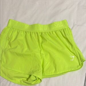 Gymshark Green Athletic Shorts Lightweight Moisture-Wicking